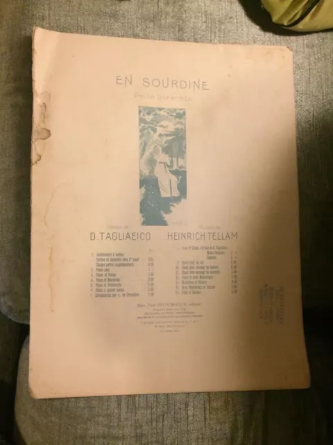 En sourdine Sérénade Heinrich Tellam Tagliaeico partition score deux pianos