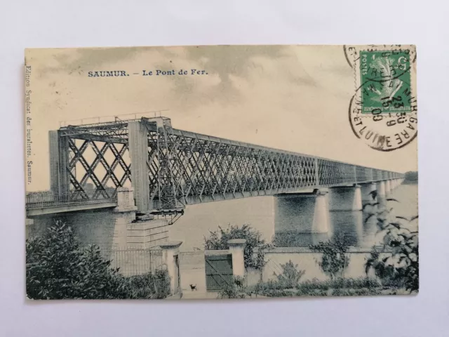 cpa 49 - SAUMUR LE PONT en IRON viaduct du CHEMIN de FER line PARIS BORDEAUX