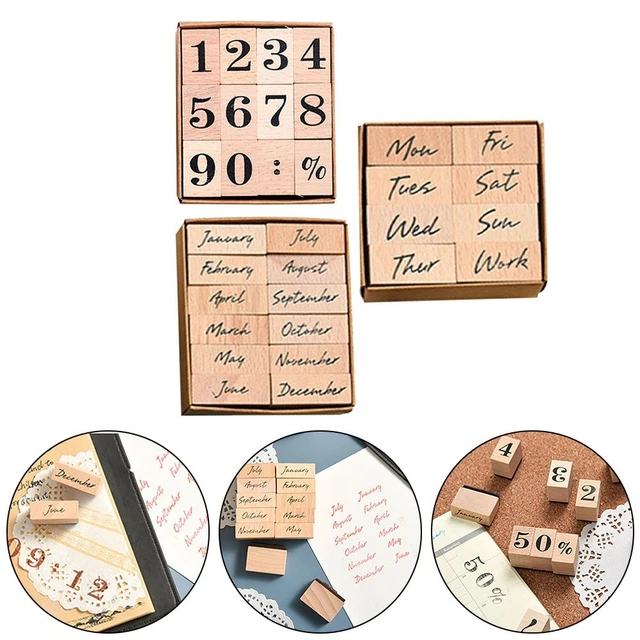 Lot De 5 Timbres Texture En Bois Floral Vintage - Pour Scrapbooking Et Bricolage