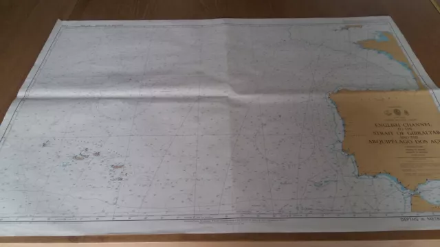 1987 Admiralty Nav. Map: 4108: English Channel To Straits Of Gibraltar