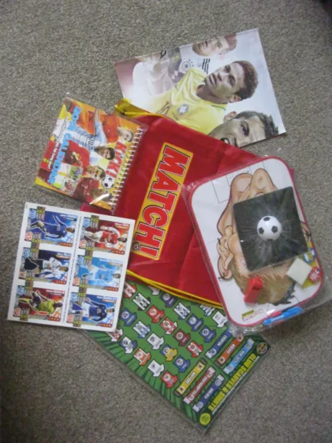 Job Lot Wholesale Of 6 Football Accessories Etc Bag Stickers Poster Game