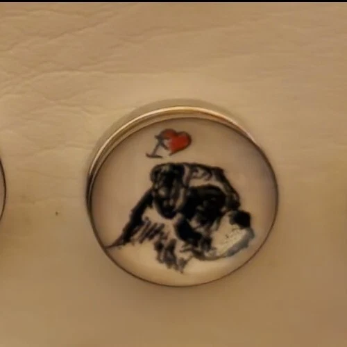 I Love Dogs Hearts Boxer Lot of 4 Snap Jewelry 18mm  Charm Ginger, Chunk, Noosa