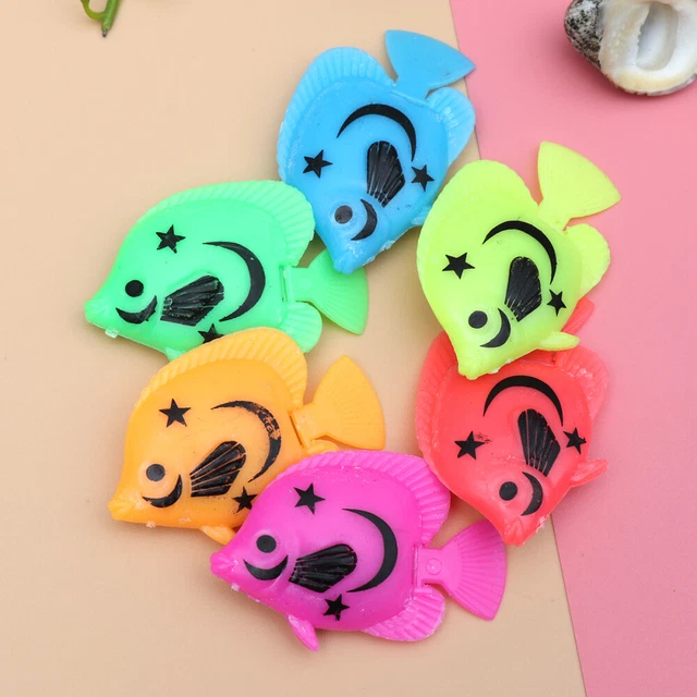 10 Pcs Artificial Fishes Aquarium Small Toy Bowl Floating Decor