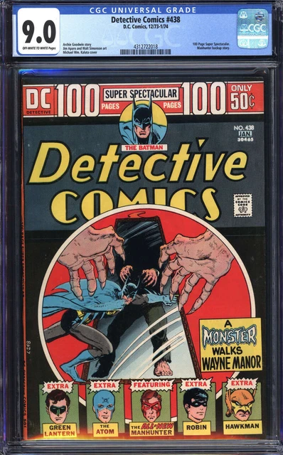 Detective Comics #438 Cgc 9.0 Ow/Wh Pages // 100 Page Giant Dc 1974
