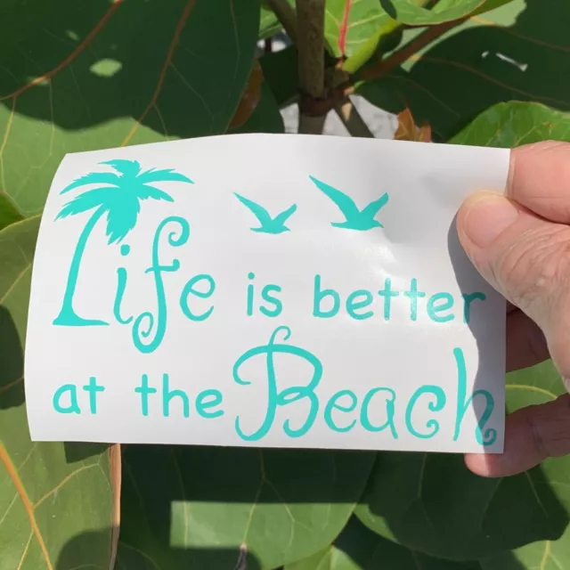 Life is Better at the Beach Decal. Beach Car Decal. Palm Tree Decal. Beach SVG.