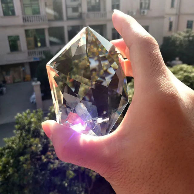 Colgante de gota de campana de viento con prisma de cristal colgante Feng Shui 100 mm