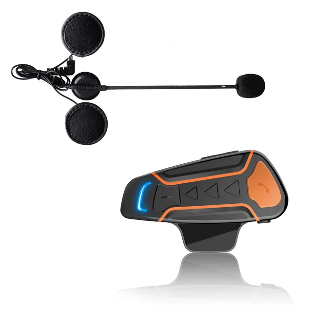 motorcycle helmet bluetooth headset 1200m walkie-talkie phone and music