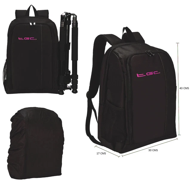LARGE DSLR SLR Camera Bag Backpack Rucksack for Nikon Canon Sony Pentax W/Proof