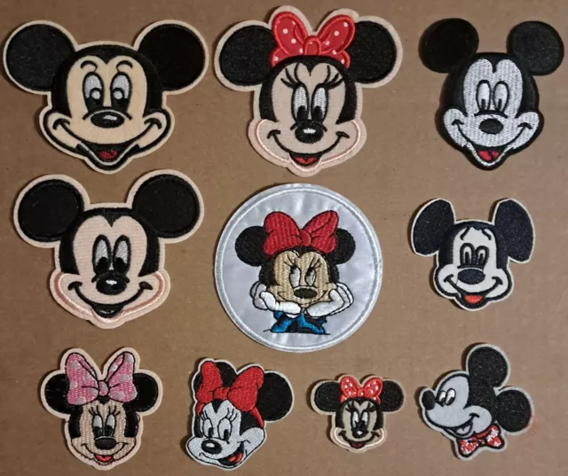 Vintage Walt Disney World Mickey And Minnie Sewing Notions Iron-On Patches