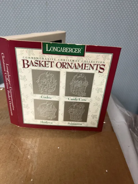 Longaberger Christmas Collection Basket Ornaments Pewter 1995