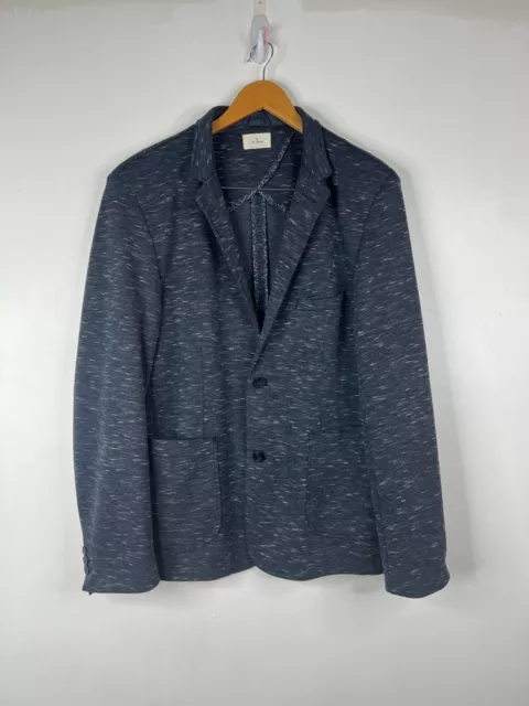 Civil Society Blazer Coat Men’s Sz L Gray Cotton Blend Two- Button Knit