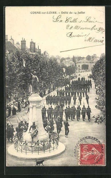 CPA Cosne-sur-Loire, Parade of 14 July 1907