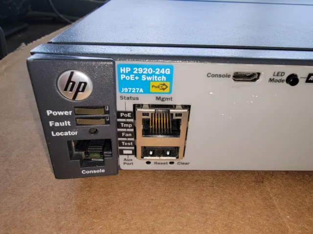 HP Procurve J9727A 2920-24G 24 Port PoE Gigabit Switch - Same Day Shipping