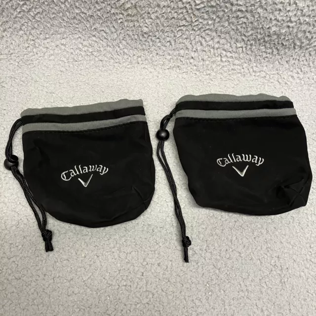 GOLF CALLAWAY TROON VALUABLES POUCH - Ball Tee Watch Holder Black Lot of 2