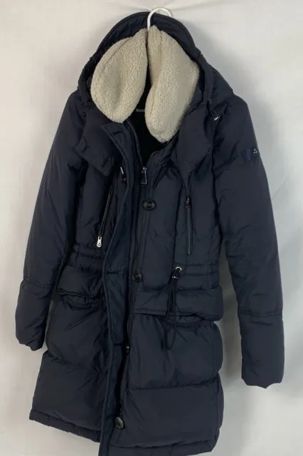 Peuterey Jacket Hooded Goose Down Ski Jacket Coat Black Full Zip Women’s 42