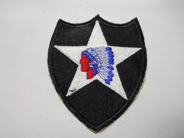 Wwii Us 2Nd "Indian Head" Infantry Patch (Nr) #1