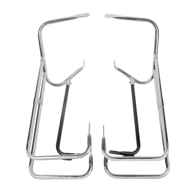 CHROME TWIN RAIL Saddlebag Crash Bar Guard for Harley FLHR Road King 99