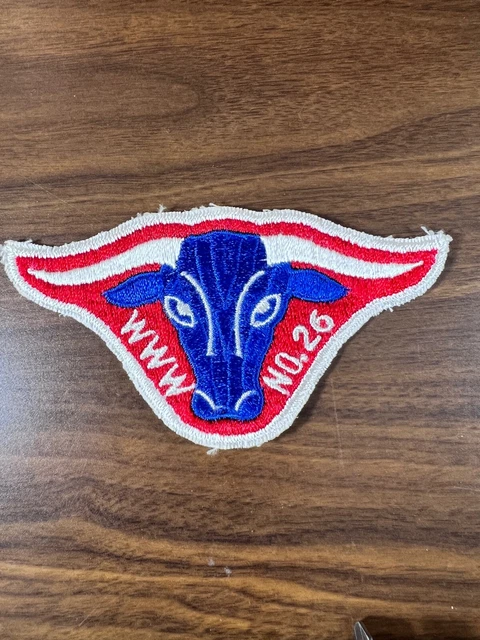 Vintage Boy Scouts OA BSA WWW NO. 26 Patch Blue Ox Lodge Flap