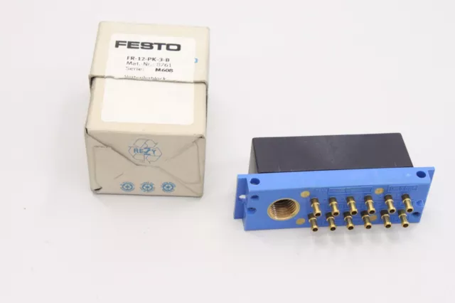 FESTO FR-12-PK-3-B 2,5 mm G1/4 4 mm blocco distribuzione 8761 NUOVO