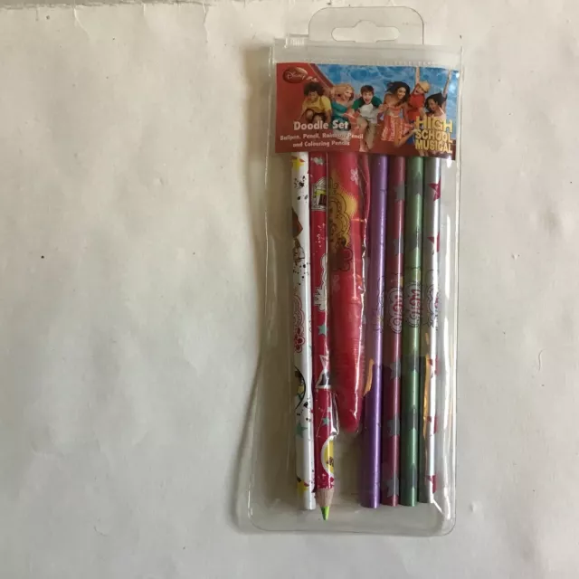 Disney High School Musical Pen & Pencil ‘Doodle Set’ 7 In Set New