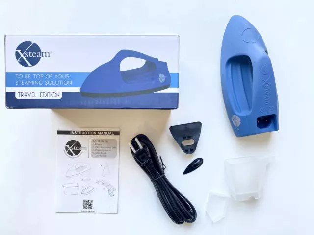 XSTEAM GARMENT STEAM Pro Iron Steamer Travel Carry Size Blue BRAND