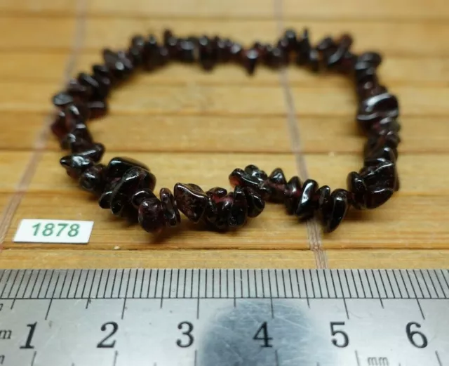 Bracelet baroque GRENAT du Pakistan - perles/chips naturelles qualité A 18cm