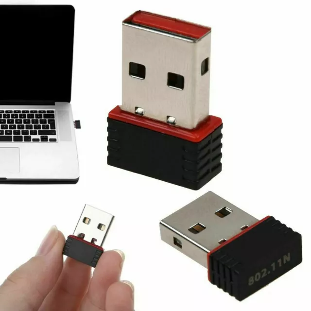 Nano USB Wireless N 802.11n Mini WiFi N Network Adaptor Dongle for PC Laptop AU 3