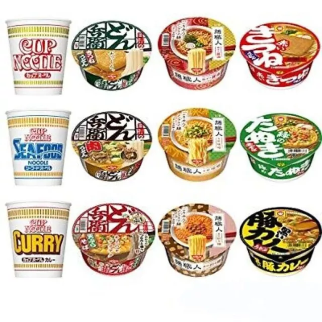 Cup noodles Ramen Udon Soba 12 kinds set Assortment From JAPAN New Popularity