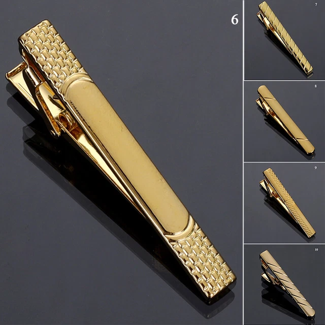 6 Pièces Cravate Clips pour Hommes Élégant Métal Barre Pince Fermoire Mariage  ,