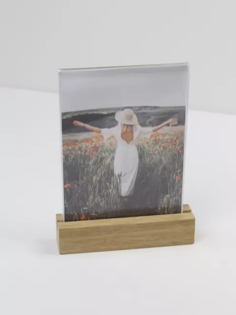 Kartenhalter Holz Tischkartenhalter Platzkartenhalter Fotohalter inkl. Acrylglas