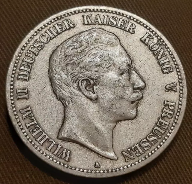 Deutsches Reich Preussen 5 Mark 1903 A Wilhelm II. Silbermünze Kaiserreich