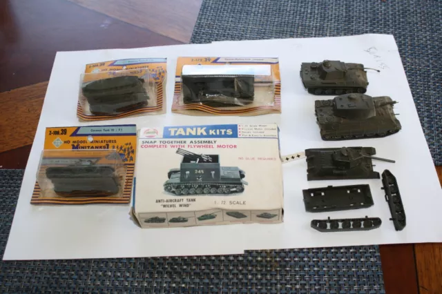 Lot of 6 ROCO Mini Tanks 1 ahm  3 new in package check pics