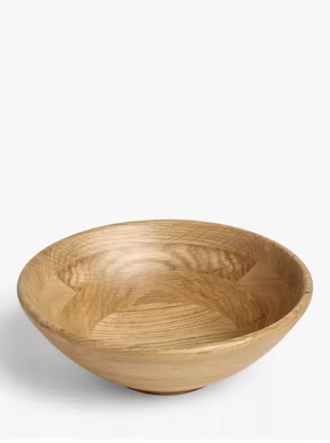 John Lewis Small Oak Wood Salad Bowl 25 Cm Natural