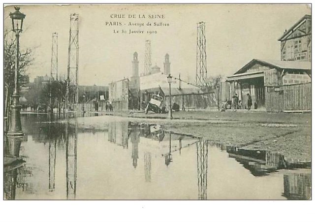 75.PARIS.7eme ARR.n°257.CRUE DE LA SEINE.AVENUE DE SUFFREN.1910
