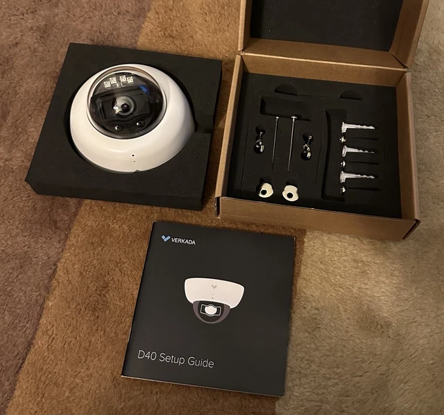 VERKADA D40 INDOOR Mini Dome Camera D40HW 30 Day Security Camera 128GB