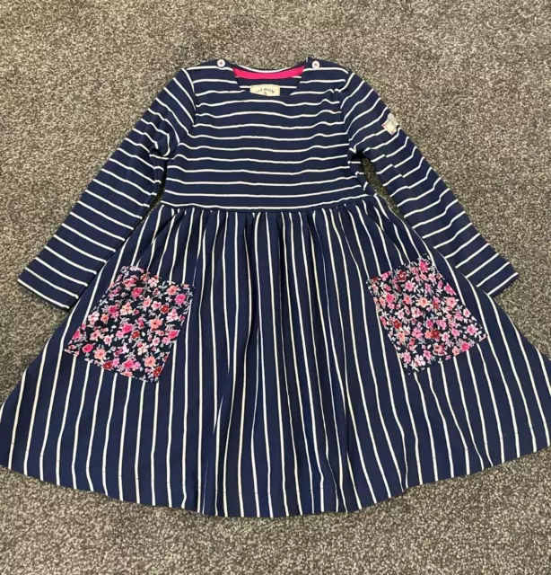 Joules Girls Nacy Navy Stripe Dress