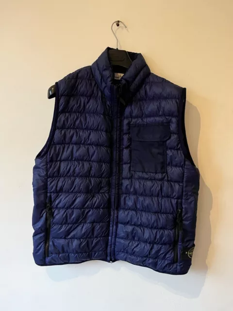 STONE ISLAND GILET Garment Dyed Crinkle Reps NY Down Khaki Body