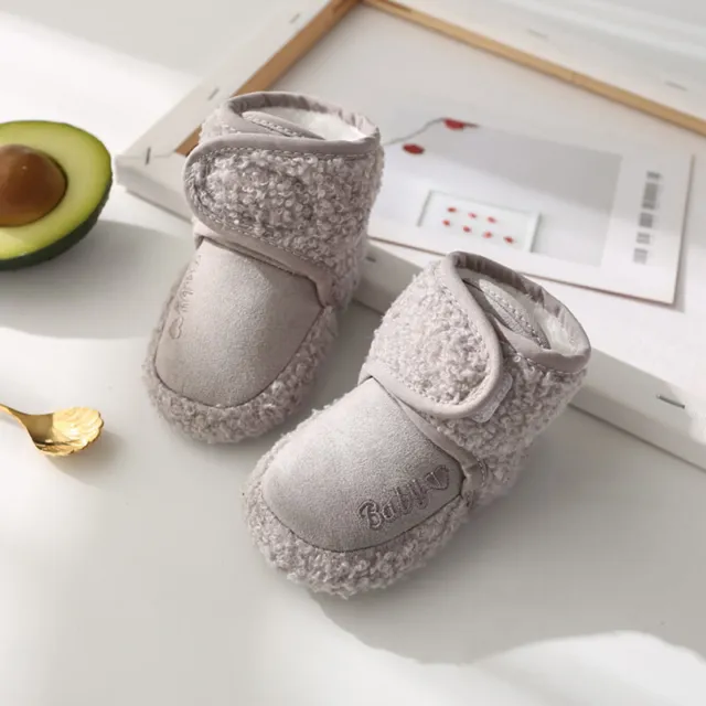 Pantofole calde antiscivolo neonati bambini bambine calze scarpe culla stivali 5