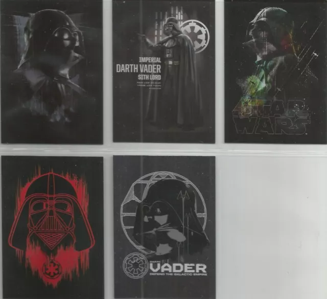 Star Wars Rogue One Series 1 - "Darth Vader Continuity" 5 Card Chase Set #6-10