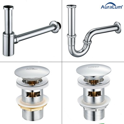LAVABO scadenza Set Sifone Sifone POP UP scadenza valvola scarico con sfioratore 