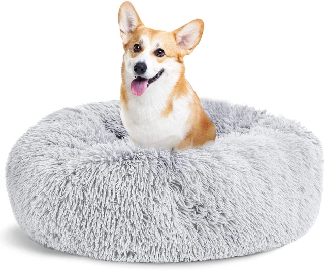 Calming Dog Bed Donut Dog Bed for Small, Medium, Large Dogs Anti-Anxiety Cuddler