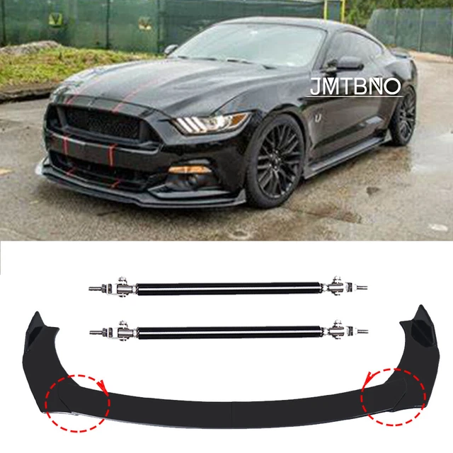 FRONT BUMPER LIP Spoiler Splitter Body Kit+Strut Rods For Ford Mustang