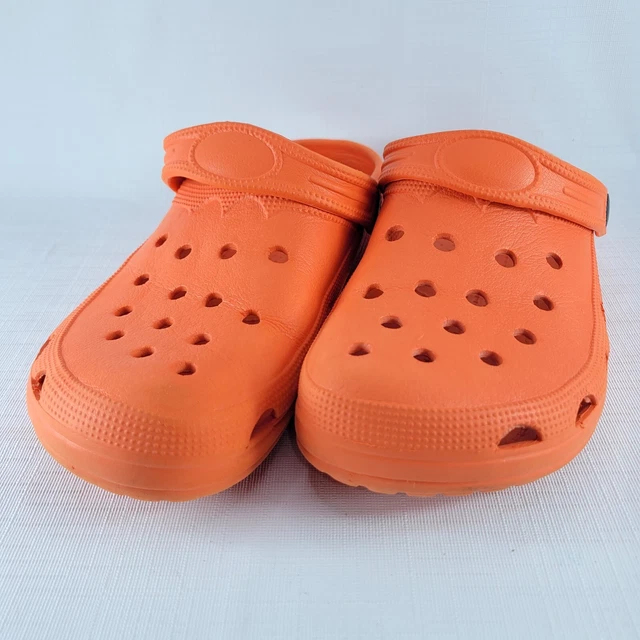 BOB BARKER ORANGE EVA Clog Authentic Prison Inmate Worn Sz M 6 W 8