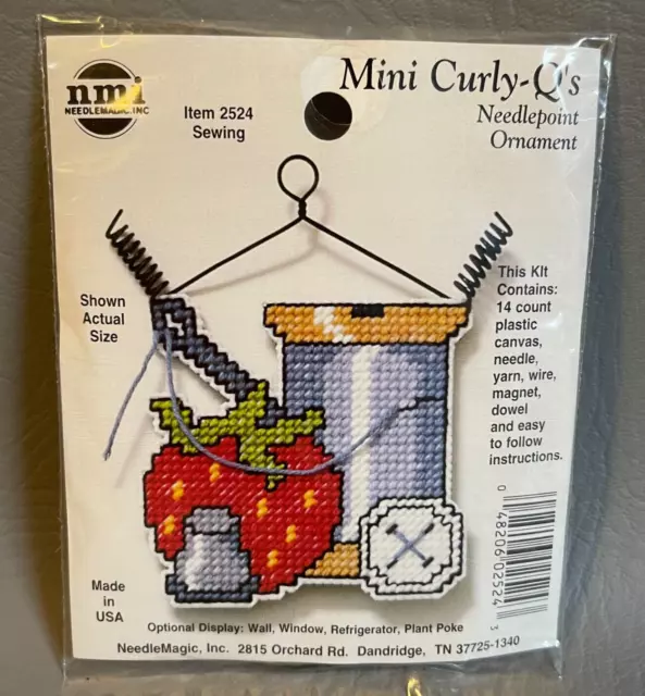 Mini Curly-Q's 2532 Squirrel Needlepoint Ornament Kit NMI Needlemagic NOS