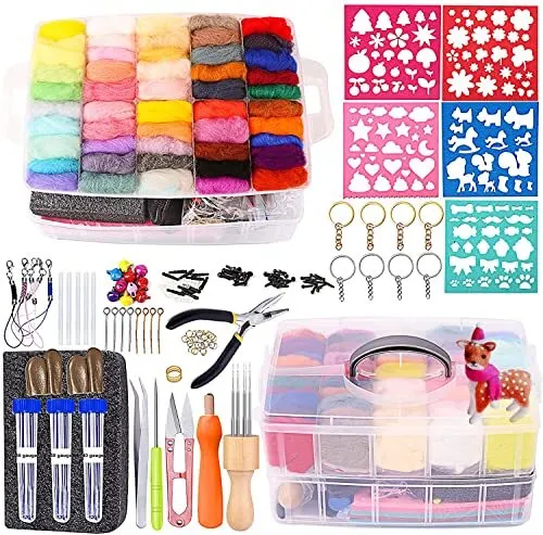 254 Pcs Needle Felting Kit - Complete Needle Felting Tools and Supplies with