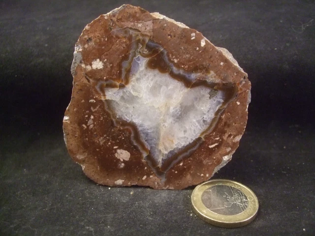 Achat Quarz Geode Thüringen/Gehlberg 135 Gramm Schneekopfkugel-Geoden