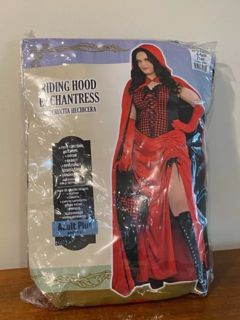 Riding Hood Enchantress Costume. Adult Plus (18-20) Halloween New in Bag Sexy 