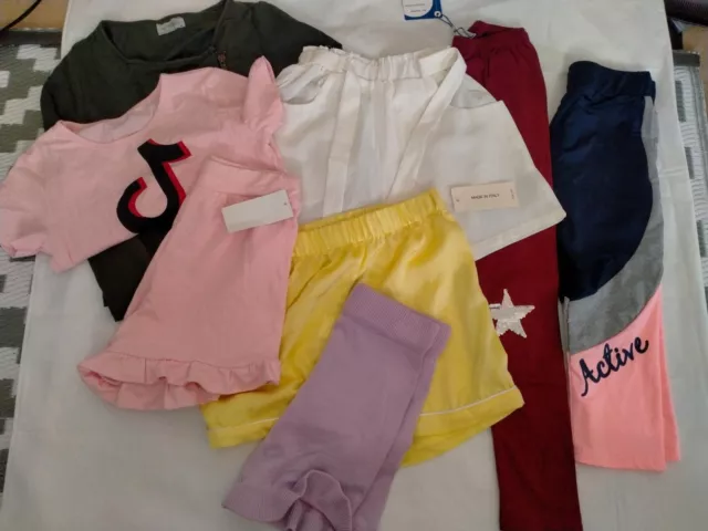 Girls Summer Bundle Age 8 9 10 Years Shorts Tops Leggings New