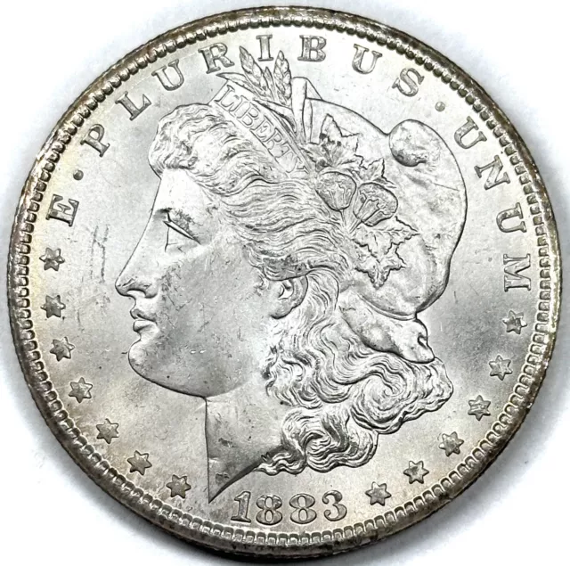 1883-CC $1 Morgan Silver Dollar Choice BU Uncirculated Carson City Key Date Coin