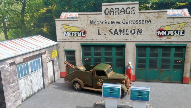 Enseigne De Toit Station MOTUL 1/43 Pour Garage Jouet - Marque Vroom Atomic